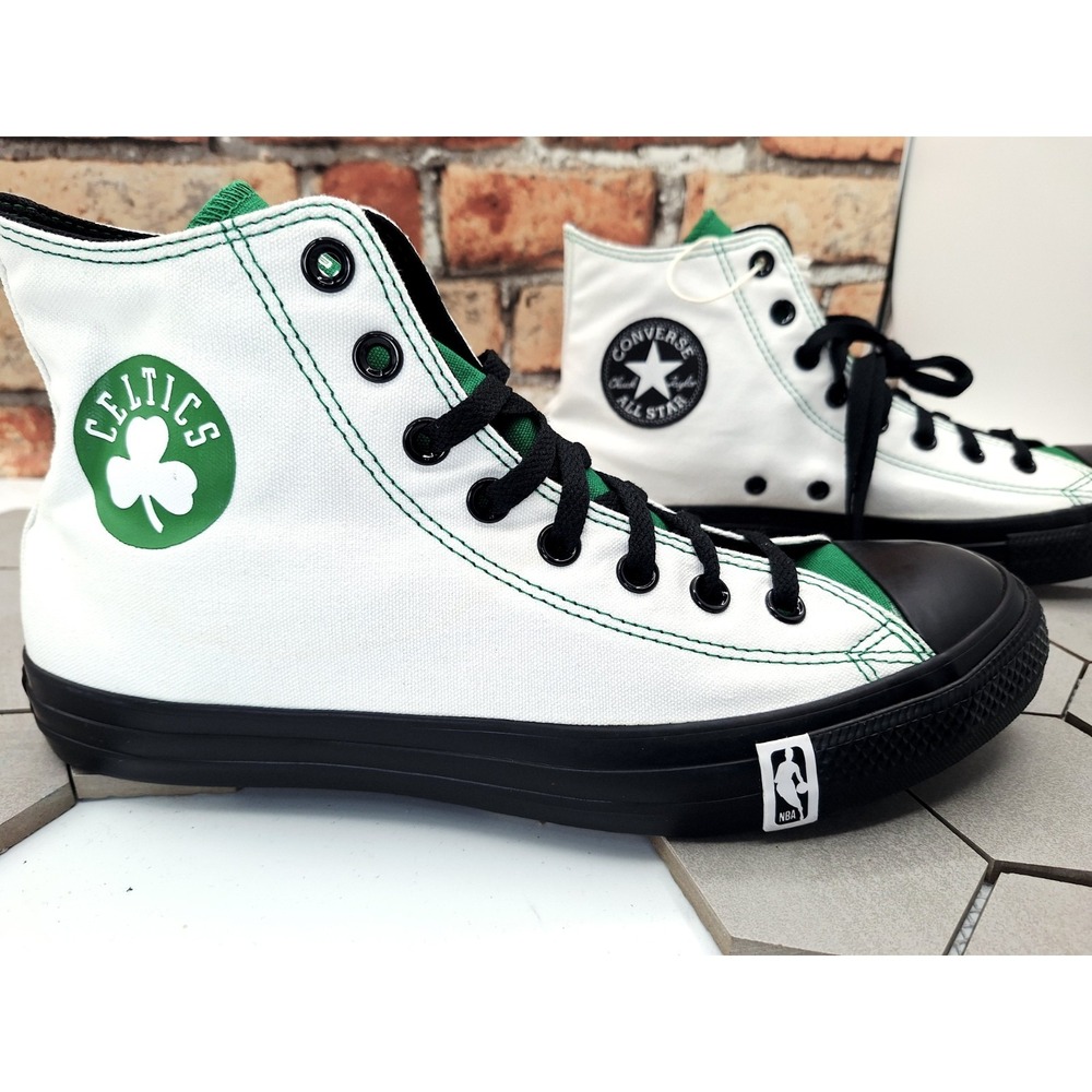 Rare New Boston Celtics  Converse Chuck Taylor Ctas Sneakers Size 9.5 Men's Hi - Picture 2 of 16